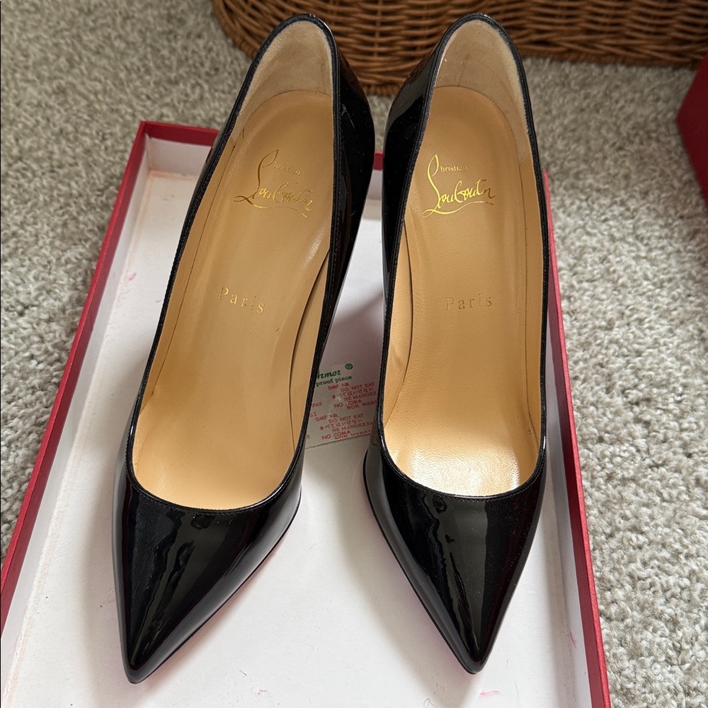 Christian Louboutin Glossy Black Stilettos